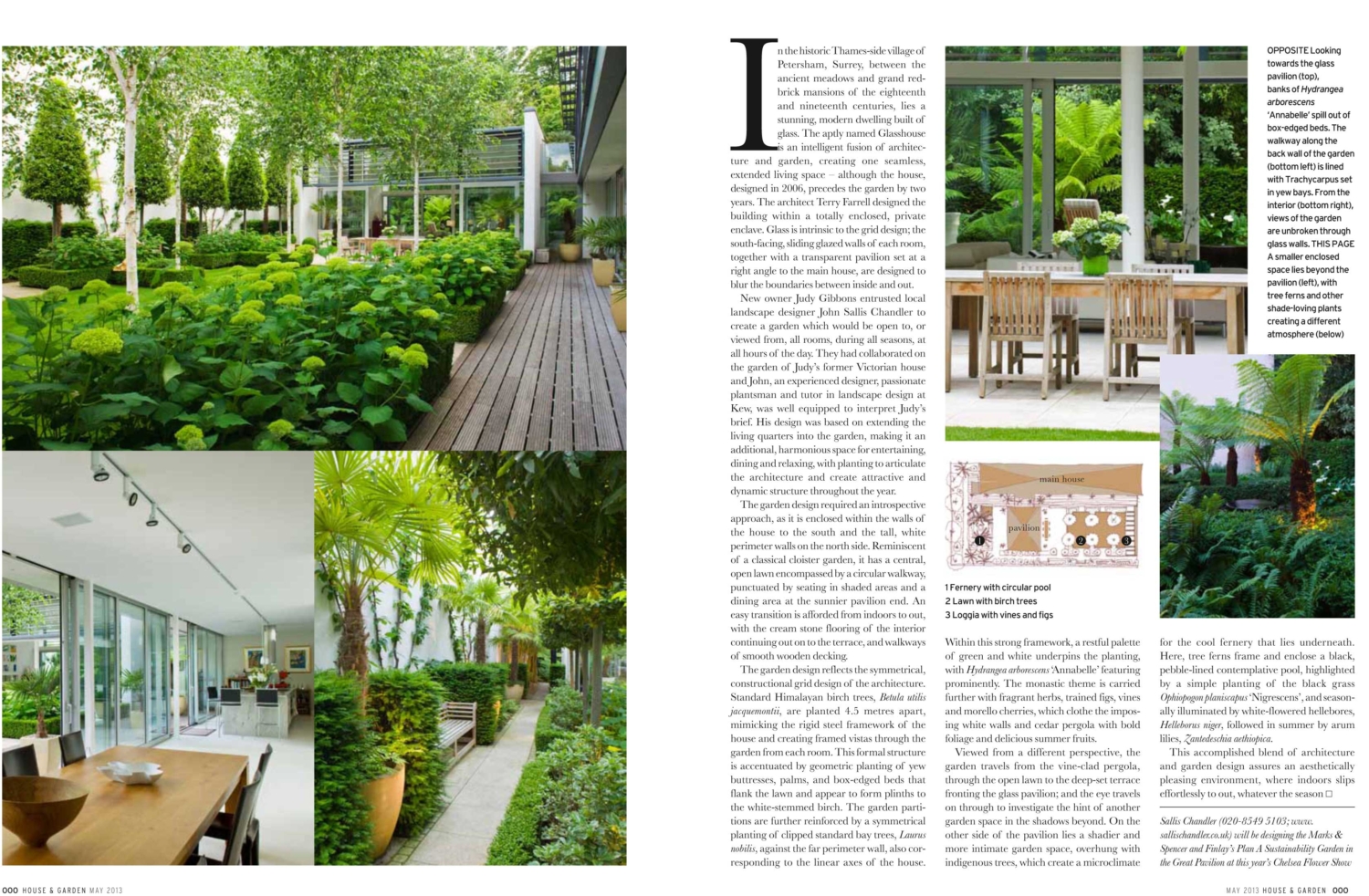 2-The_Glasshouse_Article_May_2013 Sallis Chandler Landscape Designers and Gardeners featured in House and Garden Magazine